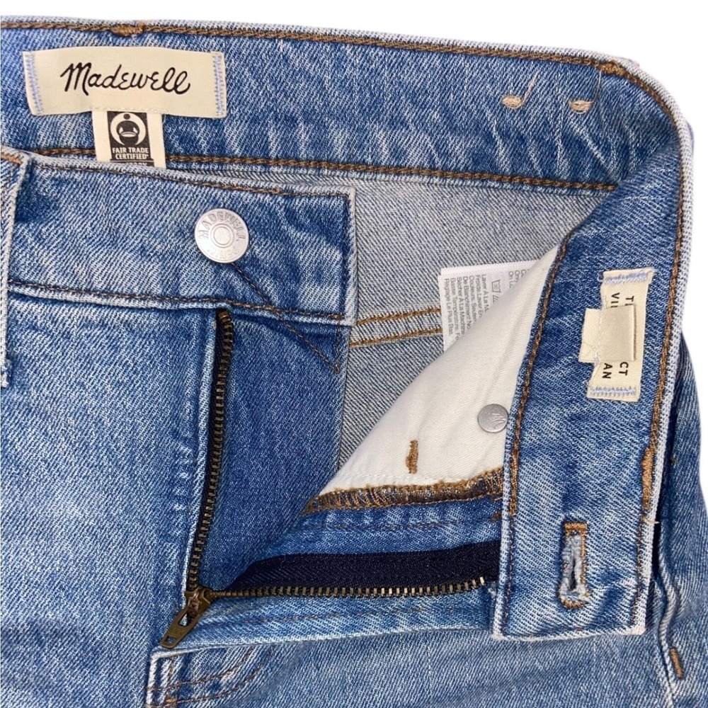 Madewell The Perfect Vintage Jean High Rise Straight Distressed Blue Denim 24P - Picture 7 of 12